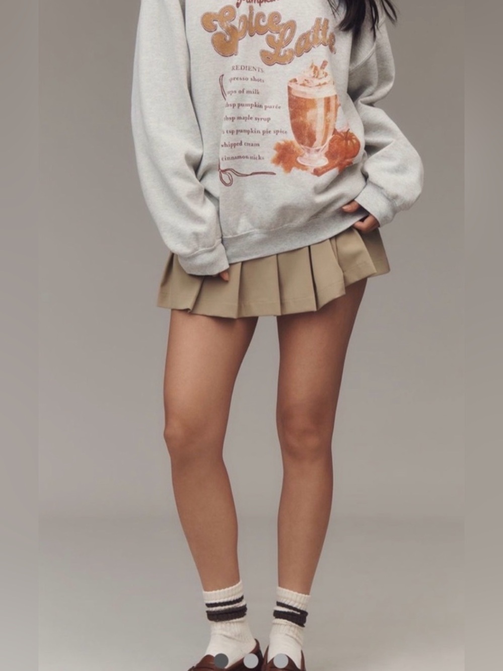 NWT Anthropologie Pumpkin 🎃 Spice Latte Graphic Sweatshirt - Small & Medium